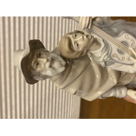 VTG LARGE LLADRO HAPPY TRAVELERS Glossy Figurine #4652 14.25"H SPAIN