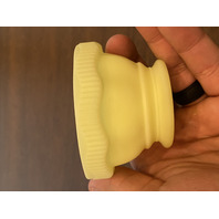 VTG UV REACTIVE Fenton Burmese PAINTED/SIGNED Floral Fairy Lamp 4.75"H