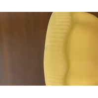 VTG UV REACTIVE Fenton Burmese PAINTED/SIGNED Floral Fairy Lamp 4.75"H