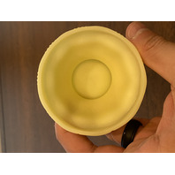 VTG UV REACTIVE Fenton Burmese PAINTED/SIGNED Floral Fairy Lamp 4.75"H