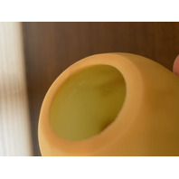 VTG UV REACTIVE Fenton Burmese PAINTED/SIGNED Floral Fairy Lamp 4.75"H