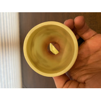 VTG UV REACTIVE Fenton Burmese PAINTED/SIGNED Nature Scene Fairy Lamp 4.75"H