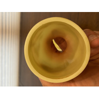 VTG UV REACTIVE Fenton Burmese PAINTED/SIGNED Nature Scene Fairy Lamp 4.75"H