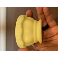 VTG UV REACTIVE Fenton Burmese PAINTED/SIGNED Nature Scene Fairy Lamp 4.75"H