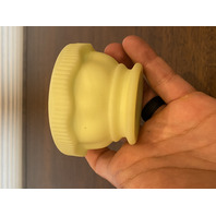 VTG UV REACTIVE Fenton Burmese PAINTED/SIGNED Nature Scene Fairy Lamp 4.75"H