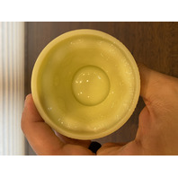 VTG UV REACTIVE Fenton Burmese PAINTED/SIGNED Nature Scene Fairy Lamp 4.75"H