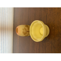 VTG UV REACTIVE Fenton Burmese PAINTED/SIGNED Nature Scene Fairy Lamp 4.75"H