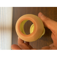 VTG UV REACTIVE Fenton Burmese PAINTED/SIGNED Nature Scene Fairy Lamp 4.75"H