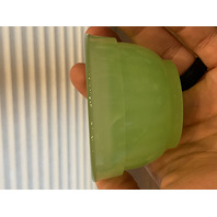 VTG FENTON Green Jadeite 2-Piece Fairy Lamp Candle Holder 4.5"H