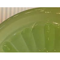 VTG FENTON Green Jadeite 2-Piece Fairy Lamp Candle Holder 4.5"H