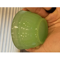 VTG FENTON Green Jadeite 2-Piece Fairy Lamp Candle Holder 4.5"H