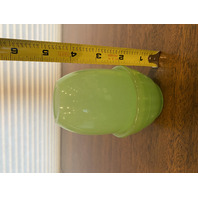 VTG FENTON Green Jadeite 2-Piece Fairy Lamp Candle Holder 4.5"H