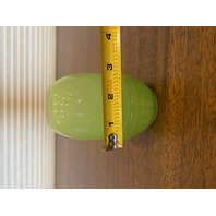 VTG FENTON Green Jadeite 2-Piece Fairy Lamp Candle Holder 4.5"H