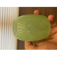 VTG FENTON Green Jadeite 2-Piece Fairy Lamp Candle Holder 4.5"H