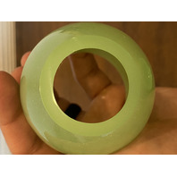 VTG FENTON Green Jadeite 2-Piece Fairy Lamp Candle Holder 4.5"H