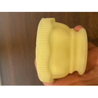 VTG UV REACTIVE FENTON BURMESE Floral PAINTED Glass Fairy Lamp 4.5"H SIGNED