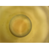 VTG UV REACTIVE FENTON BURMESE Floral PAINTED Glass Fairy Lamp 4.5"H SIGNED