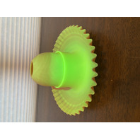 VTG UV REACTIVE Yellow/Peach Fenton Burmese Wide Fairy Lamp