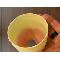 VTG UV REACTIVE Yellow/Peach Fenton Burmese Wide Fairy Lamp