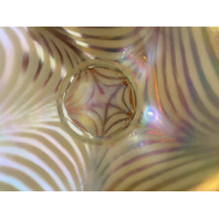 UV REACTIVE FENTON Topaz Opalescent AUTUMN BEAUTY 3-PieceFairy Lamp W/LABEL 7"H