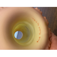 VTG UV REACTIVE FENTON Burmese"ROSES" Fairy Lamp HANDPAINTED & SIGNED 6"H