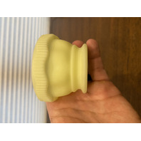 VTG UV REACTIVE Fenton Burmese Floral PAINTED/SIGNED Fairy Lamp 4.75"H