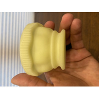 VTG UV REACTIVE Fenton Burmese Floral PAINTED/SIGNED Fairy Lamp 4.75"H