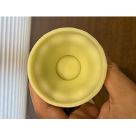 VTG UV REACTIVE Fenton Burmese  PAINTED Flowers Fairy Lamp 4.75"H SIGNED