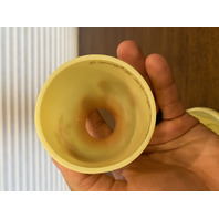 VTG UV REACTIVE Fenton Burmese  PAINTED Flowers Fairy Lamp 4.75"H SIGNED