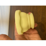 VTG UV REACTIVE Fenton Burmese  PAINTED Flowers Fairy Lamp 4.75"H SIGNED