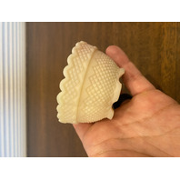 VTG UV REACTIVE Fenton Burmese DIAMOND OPTIC Floral PAINTED Fairy Lamp 4.5"H