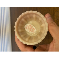 VTG UV REACTIVE Fenton Burmese DIAMOND OPTIC Floral PAINTED Fairy Lamp 4.5"H