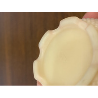 VTG UV REACTIVE Fenton Burmese DIAMOND OPTIC Floral PAINTED Fairy Lamp 4.5"H