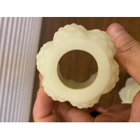 VTG UV REACTIVE FENTON Hobnail Yellow Custard Glass Fairy Lamp 4.5"H