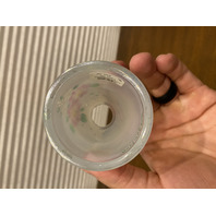 UV REACTIVE FENTON Iridescent Floral PAINTED Fairy Lamp W/LABEL SIGNED 4.5"H