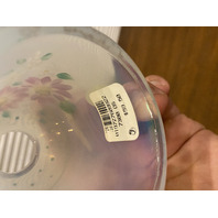 UV REACTIVE FENTON Iridescent Floral PAINTED Fairy Lamp W/LABEL SIGNED 4.5"H