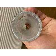 UV REACTIVE FENTON Iridescent Floral PAINTED Fairy Lamp W/LABEL SIGNED 4.5"H