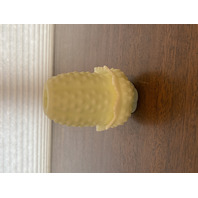 VINTAGE UV REACTIVE FENTON Yellow Custard Glass Hobnail Fairy Lamp 4.5"H