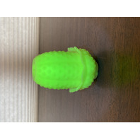 VINTAGE UV REACTIVE FENTON Yellow Custard Glass Hobnail Fairy Lamp 4.5"H