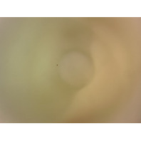 VTG UV REACTIVE FENTON Yellow Satin Persian Medallion Fairy Lamp 5.5"H