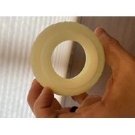 VTG UV REACTIVE FENTON Yellow Satin Persian Medallion Fairy Lamp 5.5"H