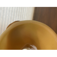 UV REACTIVE FENTON Yellow Burmese Snowman Fairy Lamp 7.25"H HANDPAINTED/SIGNED