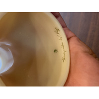 UV REACTIVE FENTON Yellow Burmese Snowman Fairy Lamp 7.25"H HANDPAINTED/SIGNED