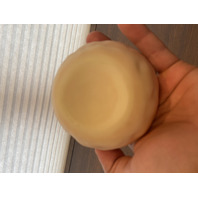 UV REACTIVE FENTON Yellow Burmese Snowman Fairy Lamp 7.25"H HANDPAINTED/SIGNED