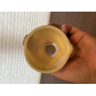 UV REACTIVE FENTON Yellow Burmese Snowman Fairy Lamp 7.25"H HANDPAINTED/SIGNED