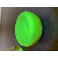 UV REACTIVE FENTON Yellow Burmese Snowman Fairy Lamp 7.25"H HANDPAINTED/SIGNED