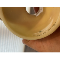 UV REACTIVE FENTON Yellow Burmese Snowman Fairy Lamp 7.25"H HANDPAINTED/SIGNED