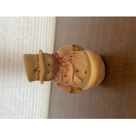 UV REACTIVE FENTON Yellow Burmese Snowman Fairy Lamp 7.25"H HANDPAINTED/SIGNED