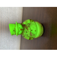 UV REACTIVE FENTON Yellow Burmese Snowman Fairy Lamp 7.25"H HANDPAINTED/SIGNED