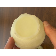 VTG 1980 UV REACTIVE FENTON Christmas Winter Sleigh Fairy Lamp 4.5"H SIGNED